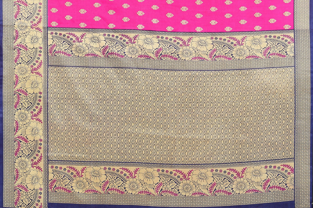 Vamika Pink Printed Art Silk Saree