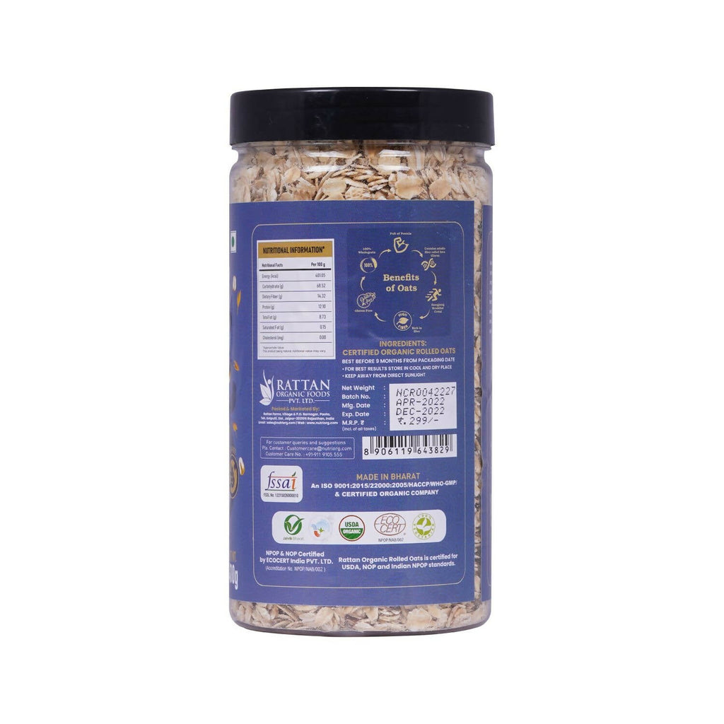 Nutriorg Certified Organic Rolled Oats - Distacart