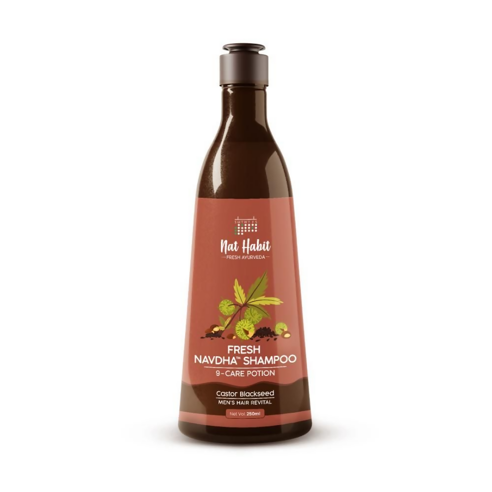 Nat Habit Castor Blackseed Navdha Shampoo