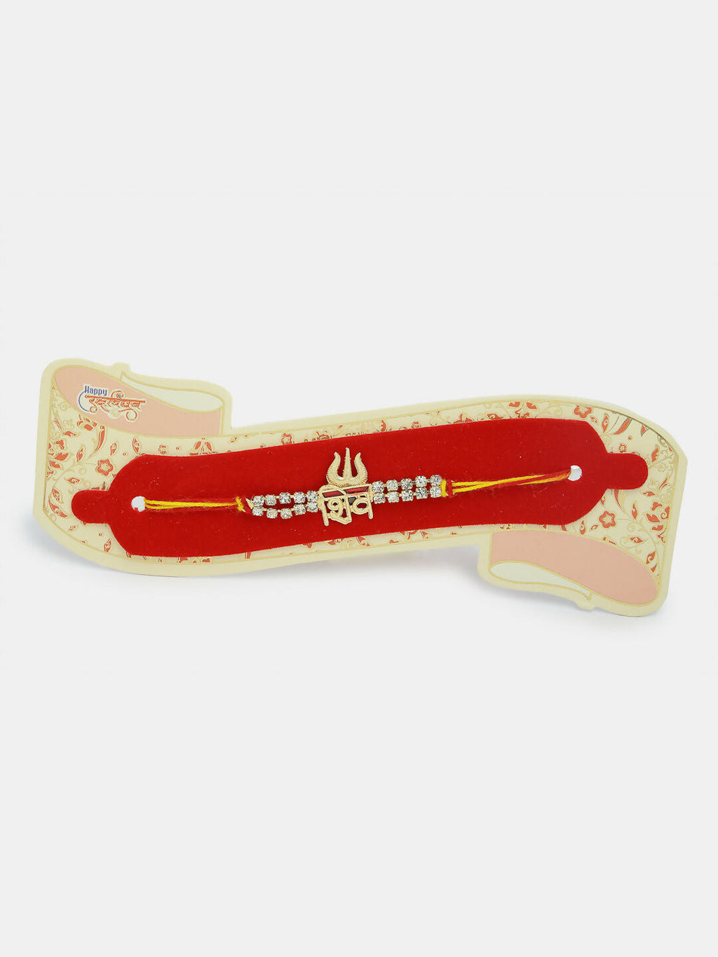 NVR Men Set of 4 Multicolor Stone-Studded Rakhi With Roli Chawal - Distacart