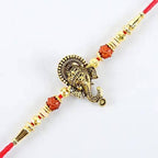 Lord Ganesha Rudraksha Rakhi & Almonds - Distacart