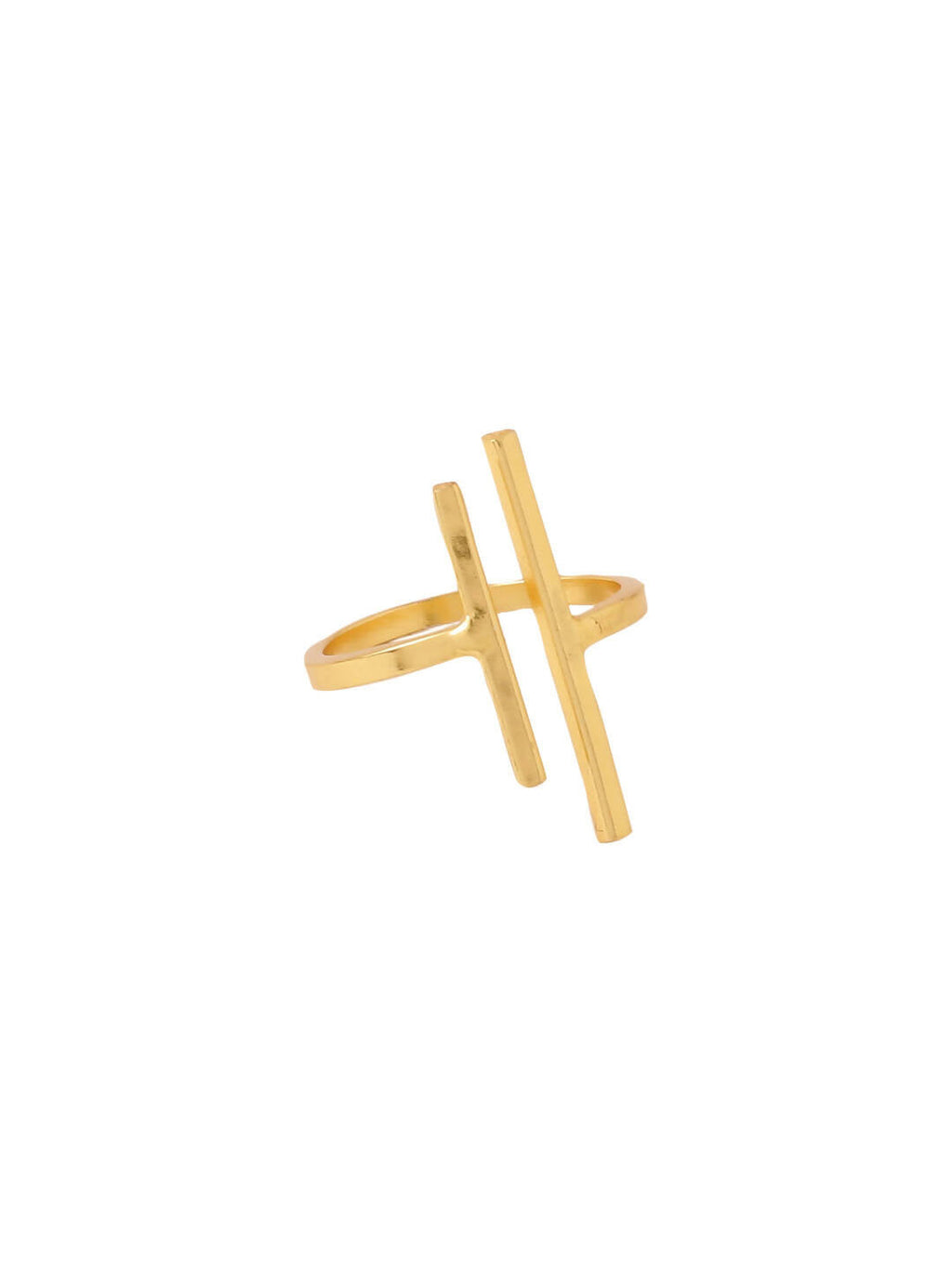 NVR Women's Western Gold-Polished Ajustable Finger Ring