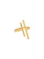 NVR Women's Western Gold-Polished Ajustable Finger Ring