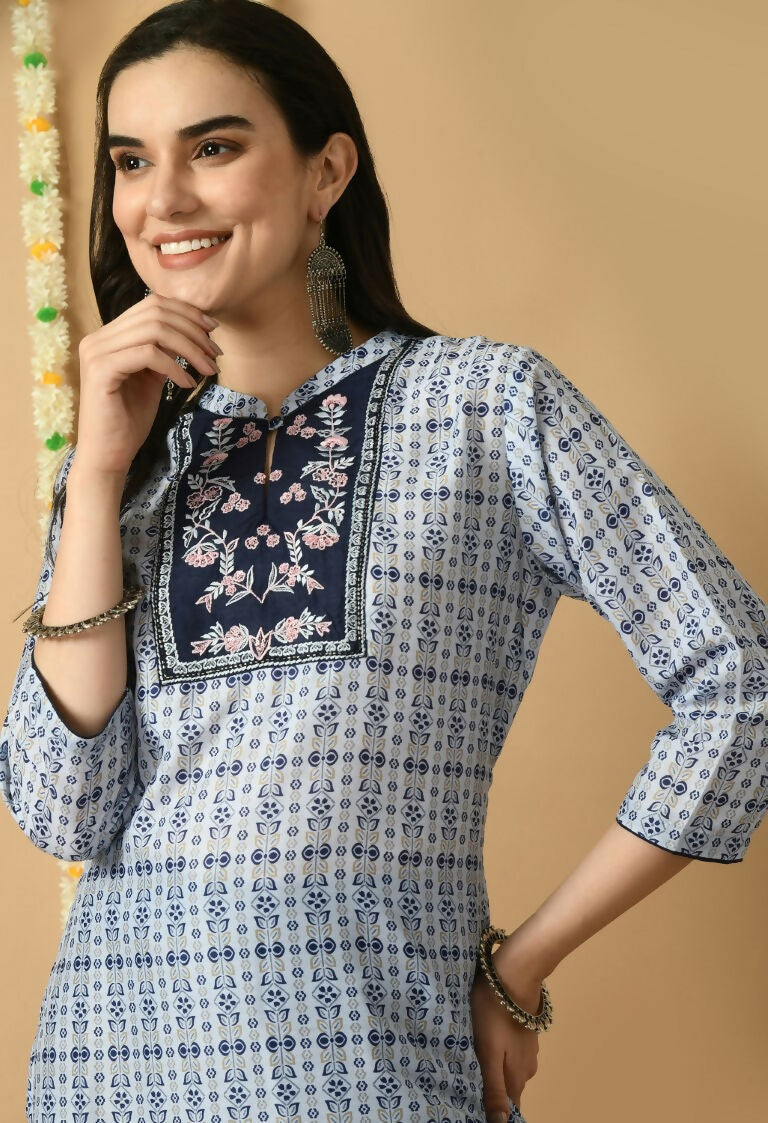 Joban Fashion Blue Maslin Kurta Set