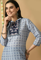 Joban Fashion Blue Maslin Kurta Set