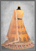 Yellow Georgette Embroidery & Thread Work Bridal lahenga Choli with Dupatta - Nimaya Pavitra Rista