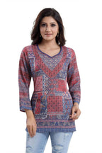 Snehal Creations Bright as the Sun Summer Cool Printed Short Kurti Tunic
