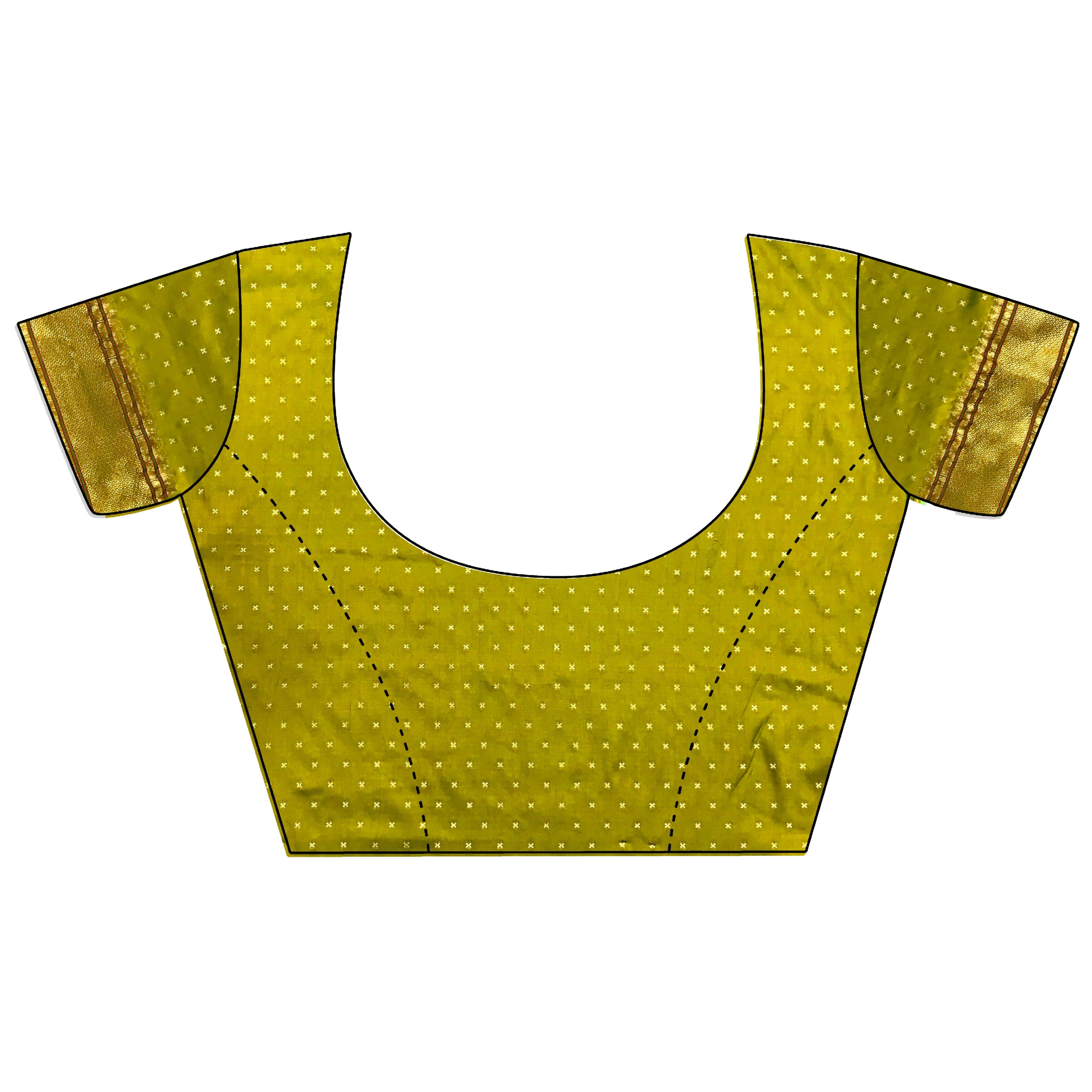 Joban Fashion Lime Green Butti Woven Soft Lichi Silk Paithani Saree - Distacart