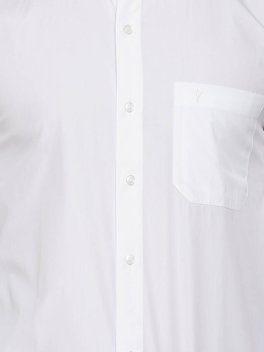 Ramraj Cotton Mens Full Sleeve Formal 100 % Cotton White Shirt