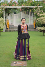 Lorenvalley Fashion Multicolor Rayon with Attractive Gota-Patti Lace Lehenga Choli