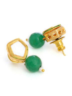 Ruby Raang Green Kundan Studs - Distacart