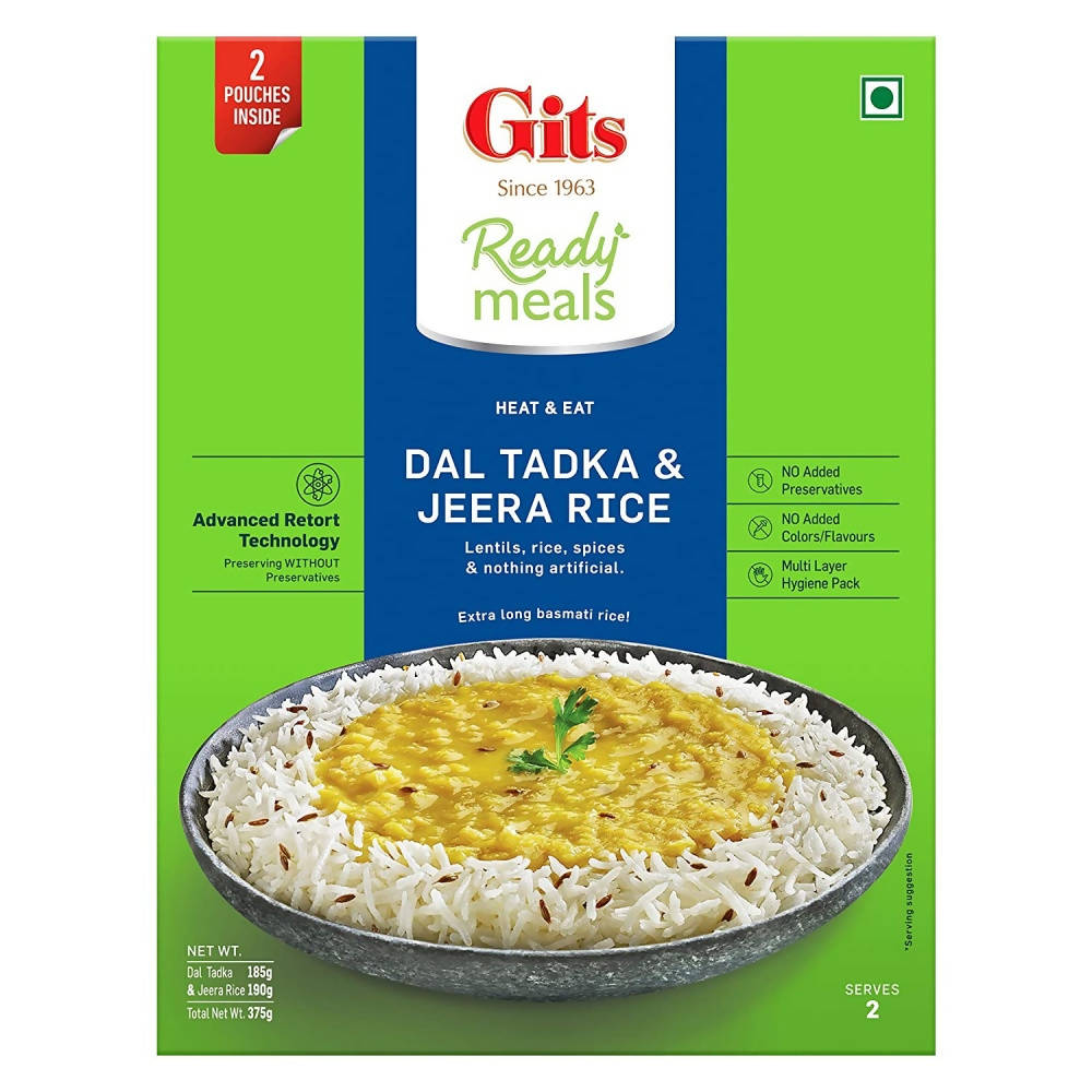 Gits Ready Meals Heat & Eat Dal Tadka & Jeera Rice