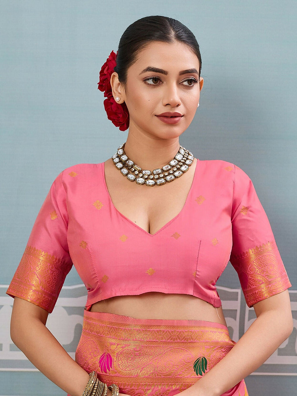 Shree Shyam Fashion Gajari Silk Saree - Distacart