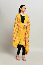 Joban Fashion Multi Color Cotton Embroidery Work Phulkari Dupatta
