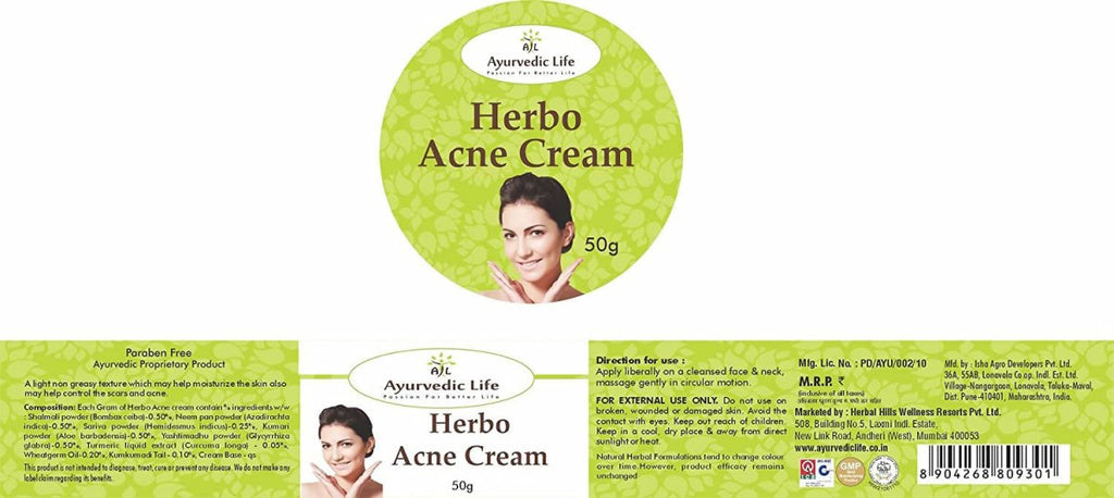 Ayurvedic Life Herbo Acne Cream