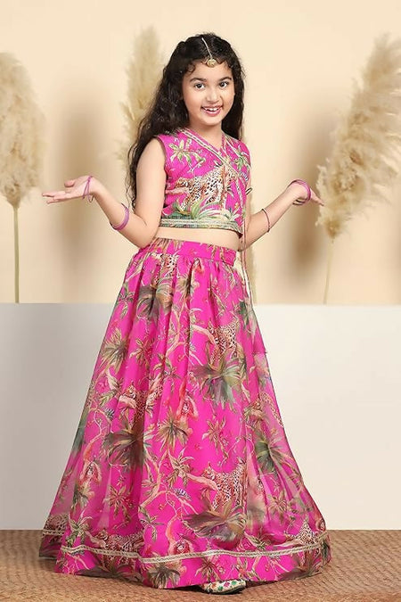 Joban Fashion Girl's Purple Color Lehenga Choli