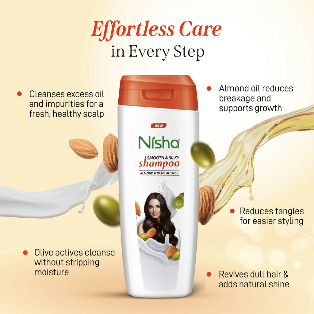 Nisha Almond And Olive Shampoo For Women & Men - Distacart