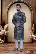 Joban Fashion Men's Blue Base ( Pink & Blue ) TR Kurta with Pyjama