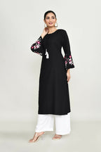 Joban Fashion Black Rayon Kurta Set