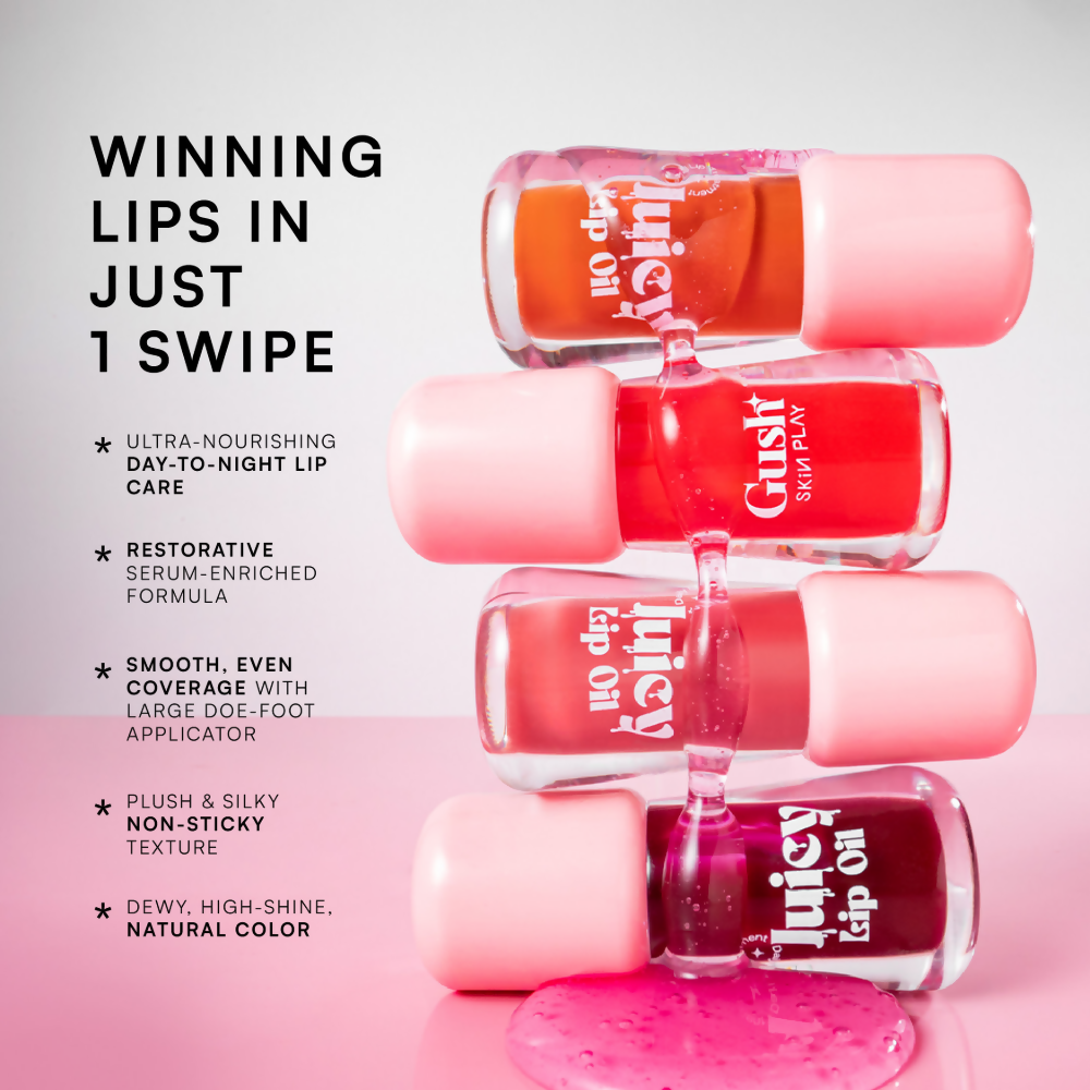 Gush Beauty Balmy Glossy Tinted Lip Oil - Soft Peach