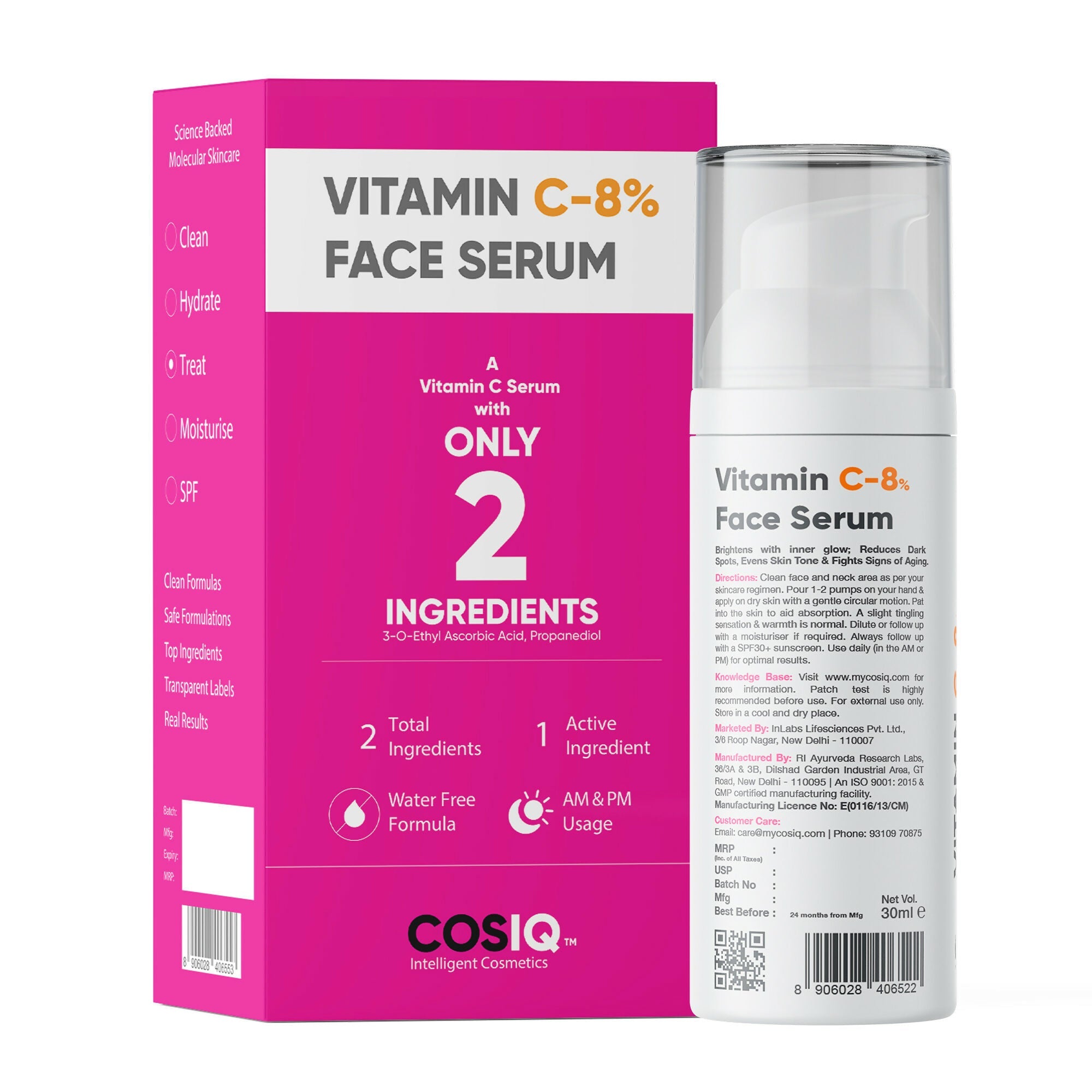 Cos-IQ Vitamin C-8% Face Serum