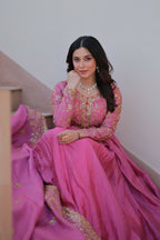 Joban Fashion Pink Crush Sequence Embroidery Work Kurta Set - Distacart