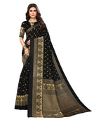 Vamika Black Printed Art Silk Saree