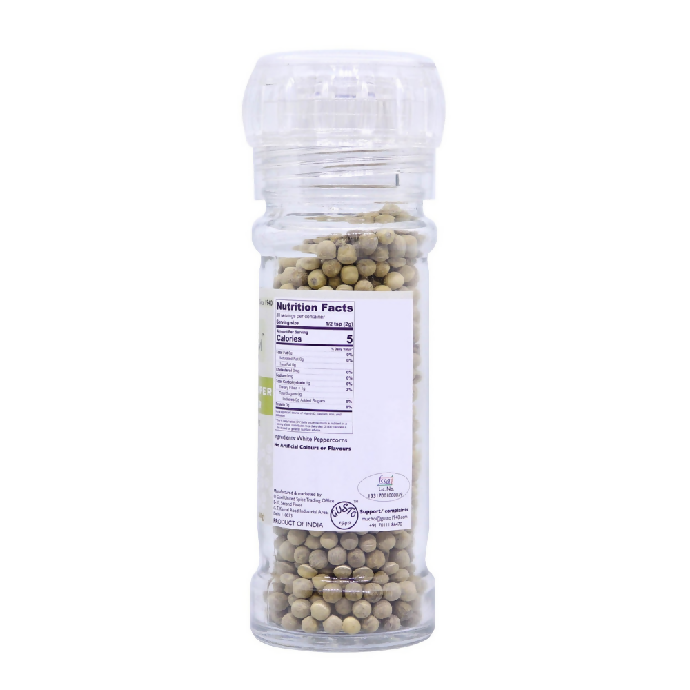 Tassyam Organics White Pepper Grinder Bottle