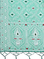 Shree Shyam Fashion Pankhuri Sea Green Linen Cotton Saree