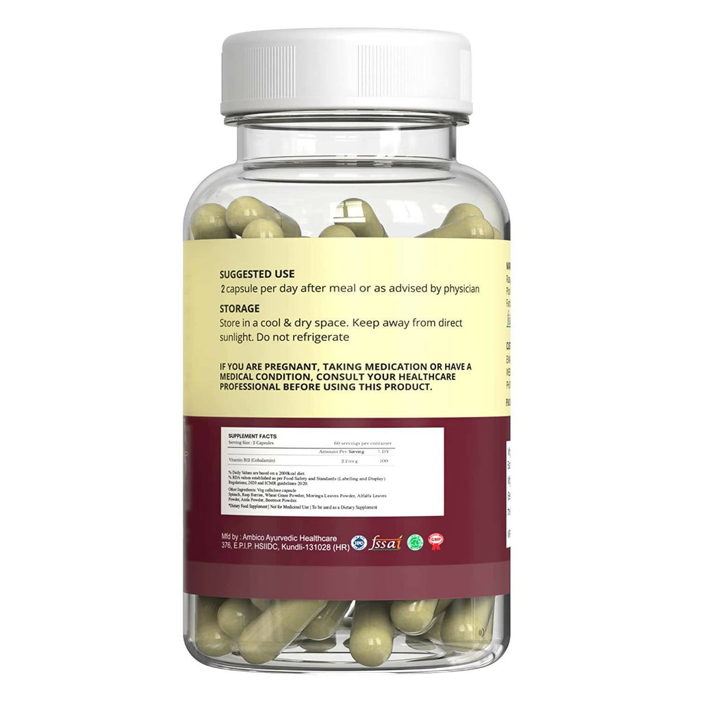 Rasayanam Plant Based Vitamin B12 Capsules for Men & Women - Distacart