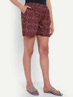 Alvano Printed Maroon Boxer Shorts