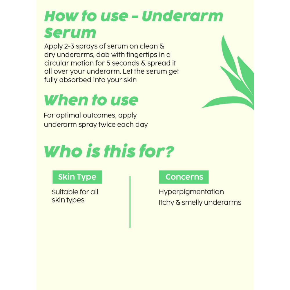PLIX The Plant Fix Underarm Depigmentation Serum Spray & 2% Alpha Arbutin Face Serum