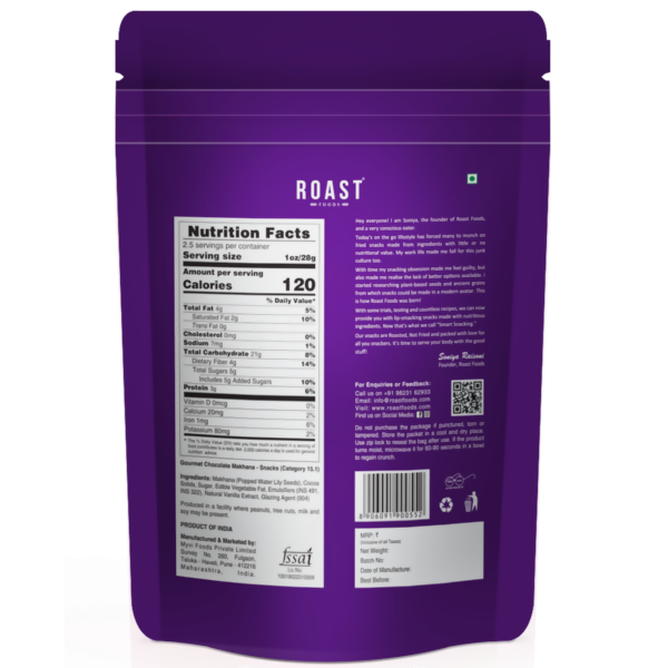 Roast Foods Makhana Gourmet Chocolate - Distacart