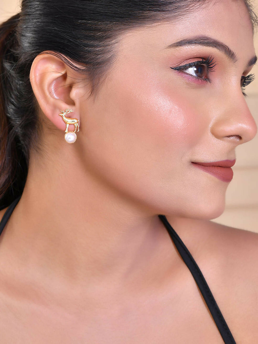 VOJ Women Gold Color stainless steel Earrings - Distacart