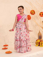 Joban Fashion Girl's Light Pink Color Lehenga Choli