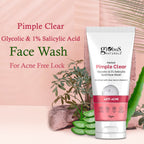 Globus Naturals Herbal Pimple Clear Glycolic & 1% Salicylic Acid Face Wash - Distacart