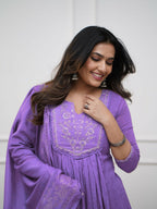 The52 Women's Beautiful Cotton Fabric Embroidery Work Straight Kurta Pant and Dupatta Set - Distacart