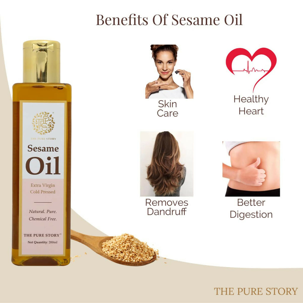 The Pure Story Natural Cold Pressed Oil for Hair & Skin with Seasame - Distacart