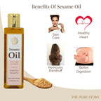 The Pure Story Natural Cold Pressed Oil for Hair & Skin with Seasame - Distacart