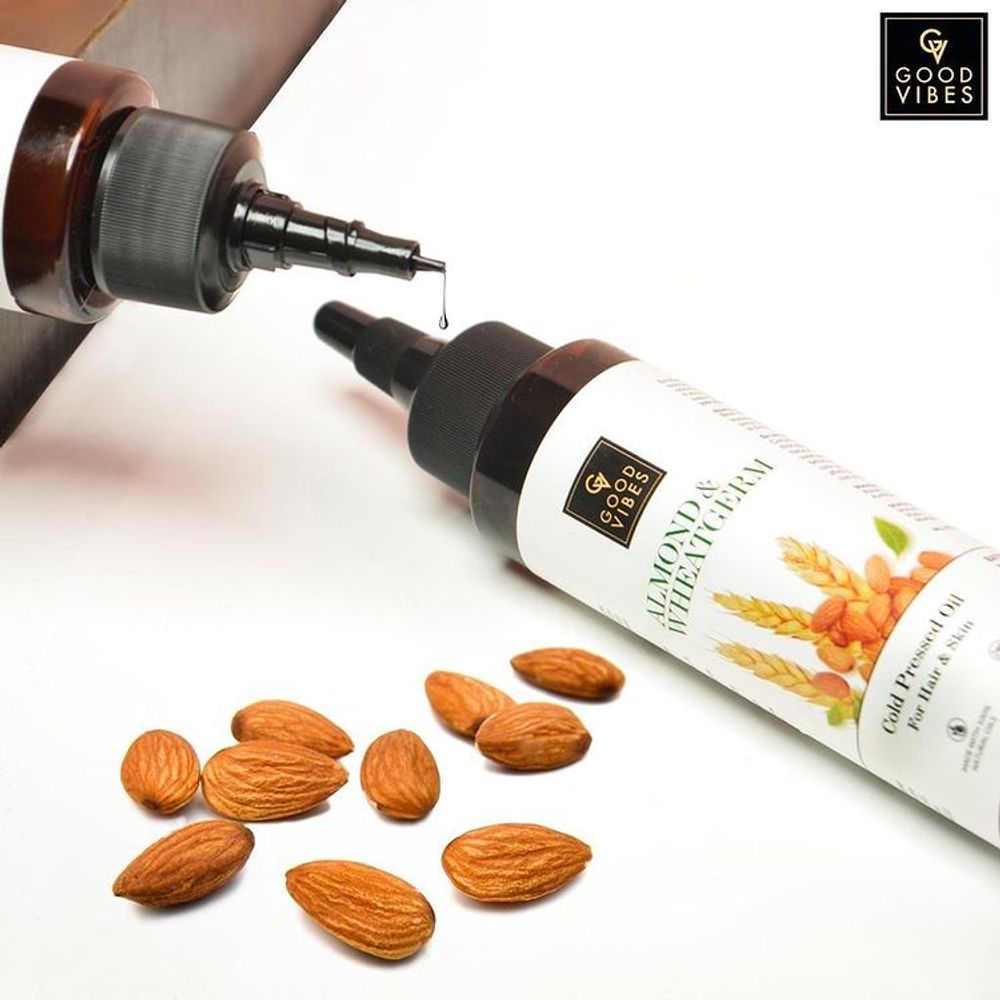 Good Vibes Almond And Wheatgerm Cold Pressed Oil For Hair & Skin