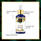 Good Vibes 100% Pure Cold Pressed Carrier Oil For Hair & Skin - Argan