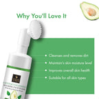 Good Vibes Avocado Gentle Cleansing Foaming Face Wash With Deep Cleansing Brush