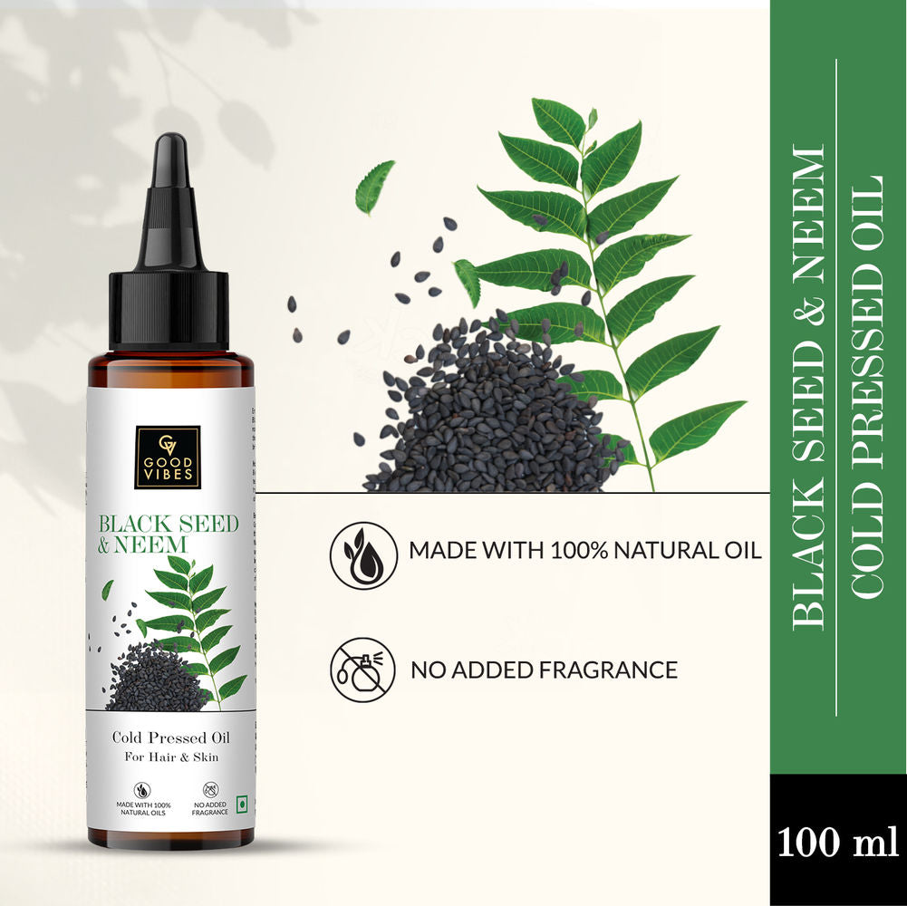 Good Vibes Blackseed And Neem Cold Pressed Oil For Hair & Skin