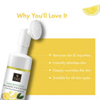 Good Vibes Lemon Brightening Foaming Face Wash With Deep Cleansing Brush