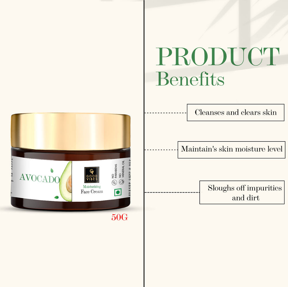Good Vibes Moisturizing Face Cream - Avocado