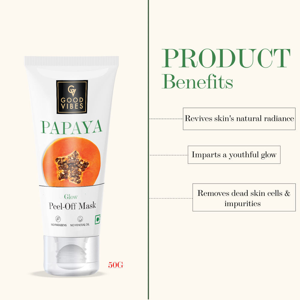 Good Vibes Papaya Glow Peel Off Mask