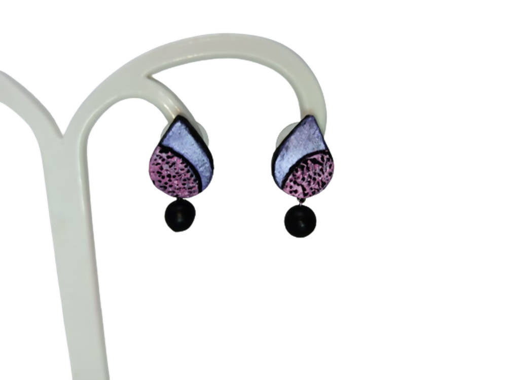 Terracotta Water Drop Ear Studs