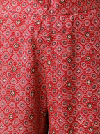 FIORRA Women's Red Cotton A-Line Kurta Set