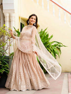 Lehenga Mart Designer Indian Wedding Lehenga Choli-Light Pink - Distacart