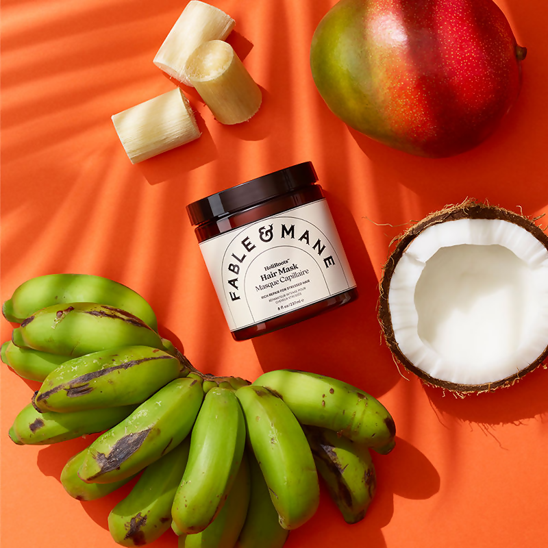 Fable & Mane HoliRoots Repairing Hair Mask For Damaged Hair With Mango Butter Banana & Coconut Cream